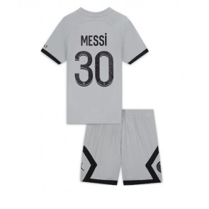 Paris Saint-Germain Lionel Messi #30 Bortedraktsett Barn 2022-23 Kortermet (+ Korte bukser)